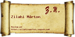 Zilahi Márton névjegykártya